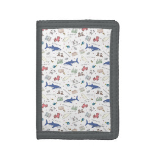 Finding Dory Cartoon White Pattern Tri-fold Wallet
