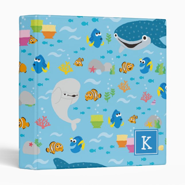 Finding Dory Colorful Pattern 3 Ring Binder (Front/Spine)