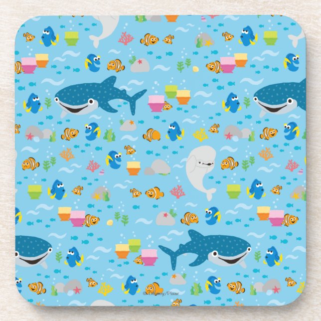 Finding Dory Colorful Pattern Coaster (Front)
