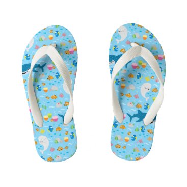 Finding Dory Colorful Pattern Kid's Flip Flops