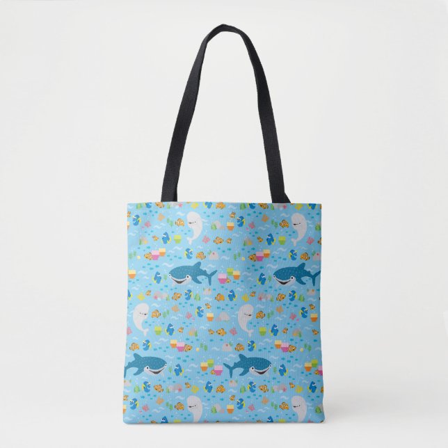 Finding Dory Colorful Pattern Tote Bag (Front)