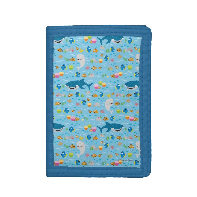 Finding Dory Colorful Pattern Trifold Wallet (Front Vertical)