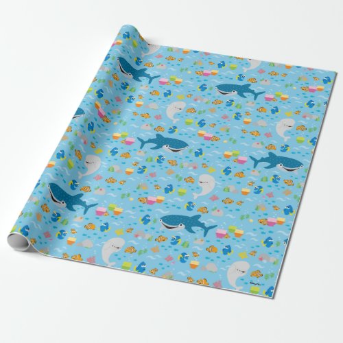 Finding Dory Colorful Pattern Wrapping Paper