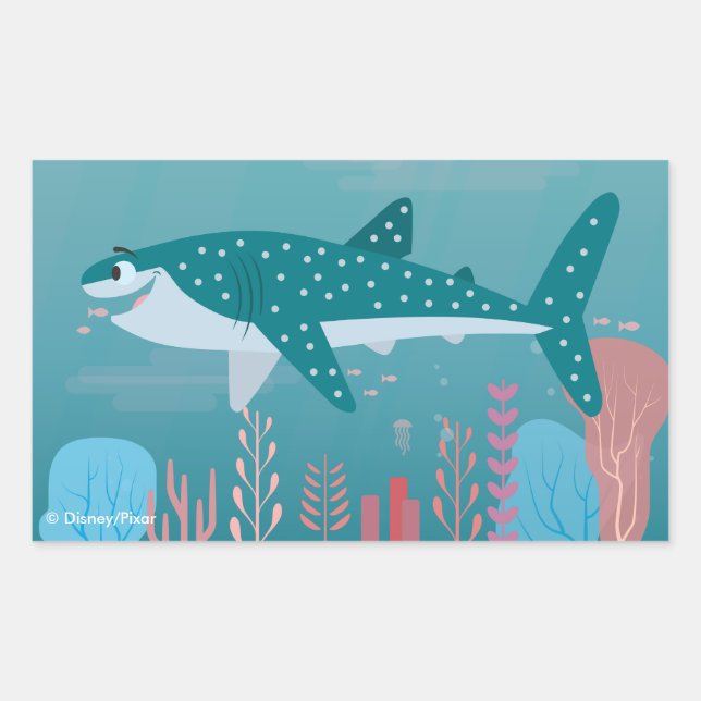 Finding Dory | Destiny the Whale Shark Rectangular Sticker (Front)