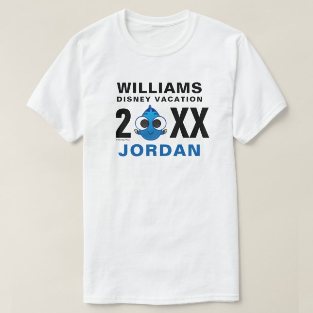 Finding Dory | Dory - Family Vacation & Year T-Shirt (Design Front)