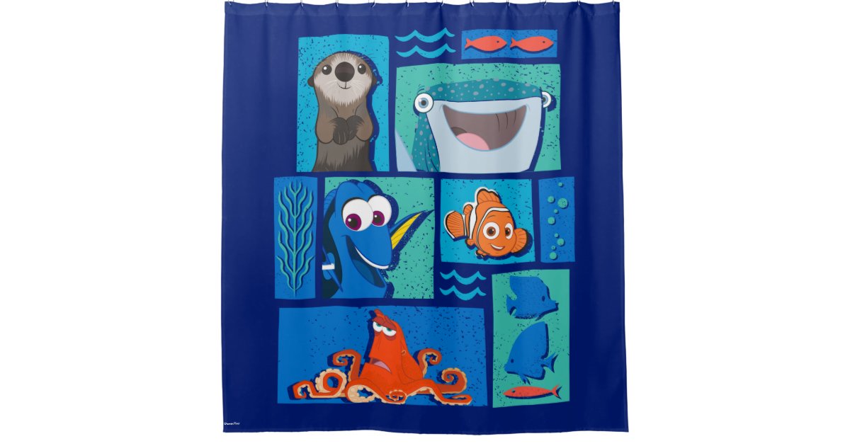 Finding Dory Group of Characters Shower Curtain Zazzle