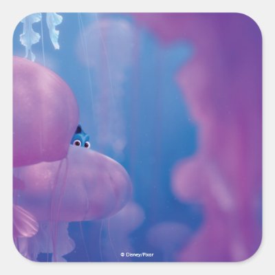 Finding Dory | Hide and Seek - Jellyfish Square Sticker