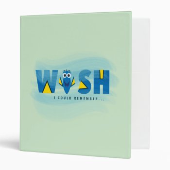 Finding Dory| I Wish I Could Remember 2 3 Ring Binder by FindingDory at Zazzle