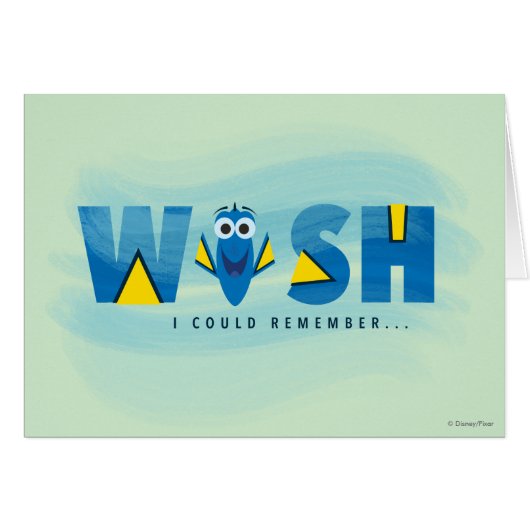 Finding Dory| I Wish I Could Remember Cards (Front Horizontal)