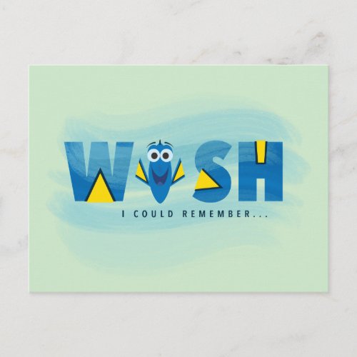 Finding Dory I Wish I Could Remember Postcard