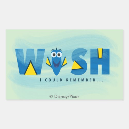 Finding Dory I Wish I Could Remember Rectangular Sticker