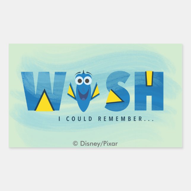 Finding Dory| I Wish I Could Remember Rectangular Sticker (Front)