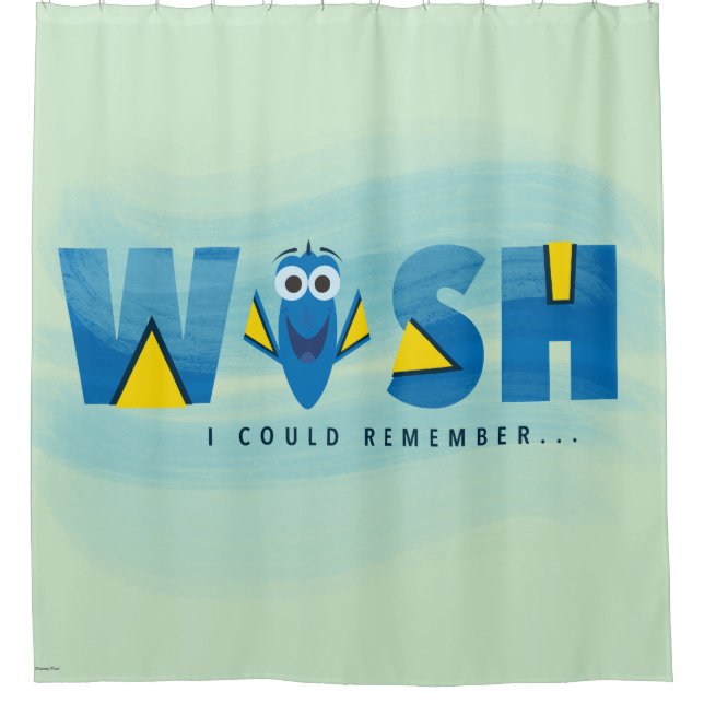 Finding Dory| I Wish I Could Remember Shower Curtain (Front)