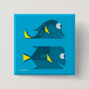 Finding Dory   Jenny and Charlie Pinback Button