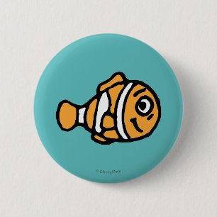 Finding Dory   Marlin Cartoon Button