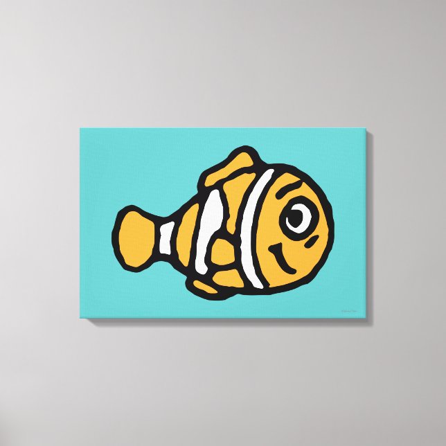 Finding Dory | Marlin Cartoon Canvas Print (Front)