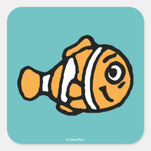 Finding Dory   Marlin Cartoon Square Sticker