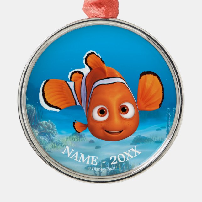 Finding Dory | Nemo Add Your Name Metal Ornament (Front)