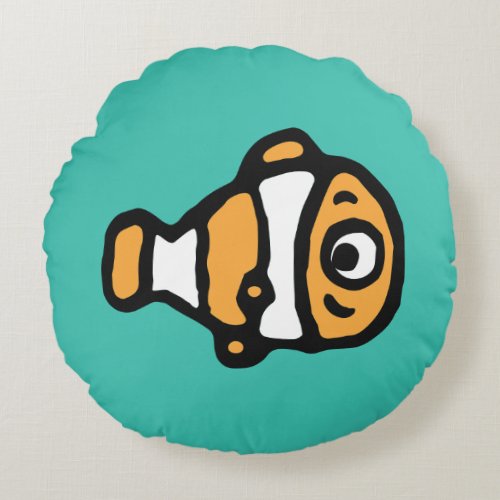 Finding Dory  Nemo Cartoon Round Pillow