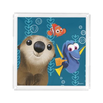 Finding Dory | Nemo  Dory & Otter Acrylic Tray by FindingDory at Zazzle