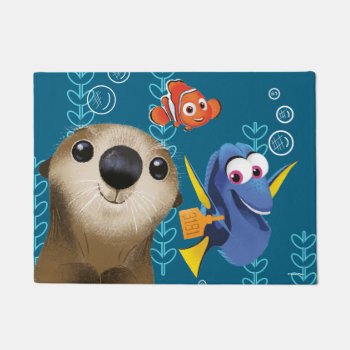 Finding Dory | Nemo  Dory & Otter Doormat by FindingDory at Zazzle