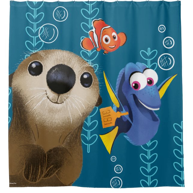 Finding Dory | Nemo, Dory & Otter Shower Curtain (Front)