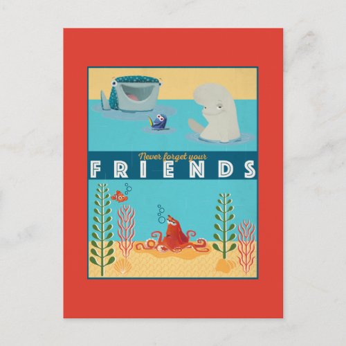 Finding Dory  Never Forget Your Friends Postcard