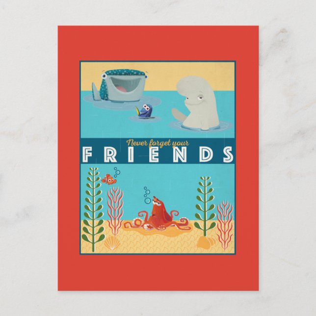 Finding Dory | Never Forget Your Friends Postcard (Front)