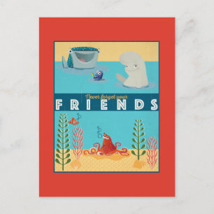 Finding Dory Never Forget Your Friends Postcard