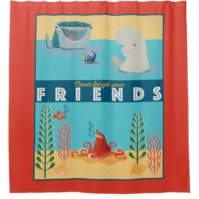 Finding Dory | Never Forget Your Friends Shower Curtain (Front)