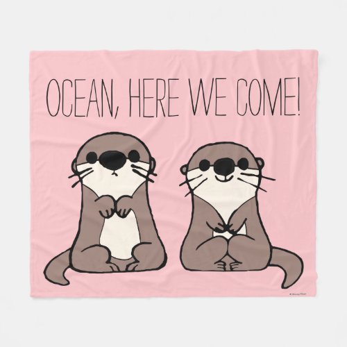 Finding Dory  Otter Cartoon Fleece Blanket