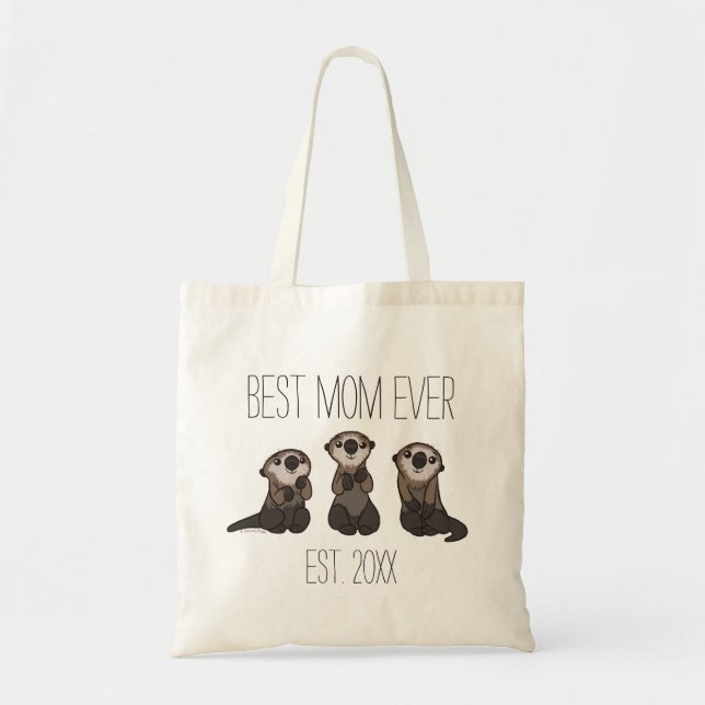 Finding Dory Otters "Best Mom Ever" Tote Bag (Front)