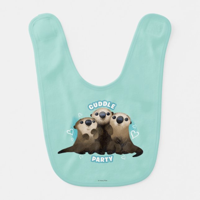 Finding Dory Otters | Cuddle Party Baby Bib (Front)