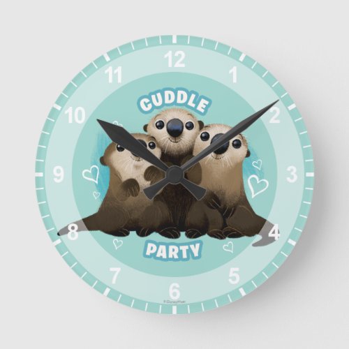Finding Dory Otters  Cuddle Party Round Clock