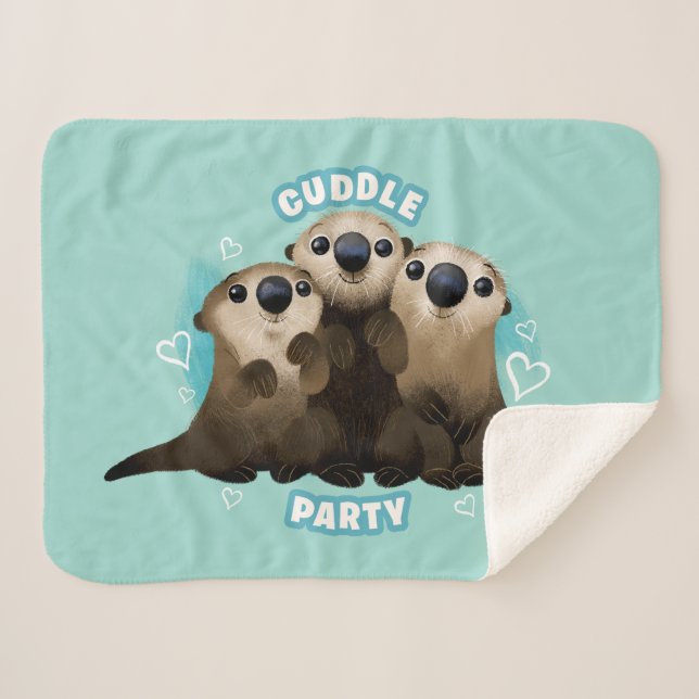 Finding Dory Otters | Cuddle Party Sherpa Blanket (Front (Horizontal))