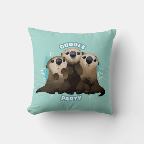 Finding Dory Otters  Cuddle Party Throw Pillow