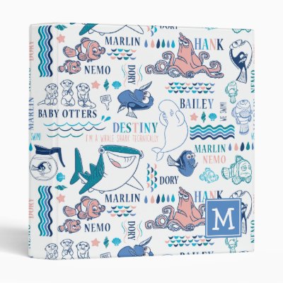 Finding Dory Pastel Pattern Binder