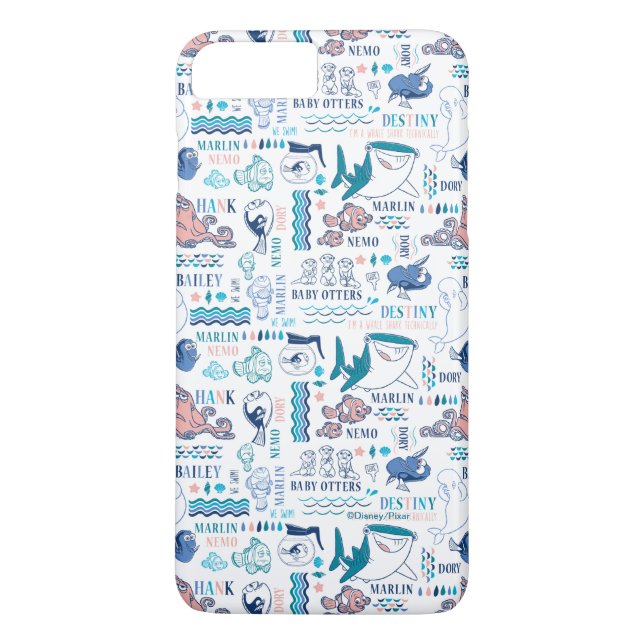 Finding Dory Pastel Pattern Case-Mate iPhone Case (Back)