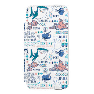 Finding Dory Pastel Pattern Wallet Case For iPhone SE/5/5s