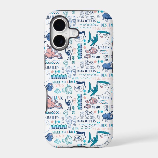 Finding Dory Pastel Pattern Iphone Case (Back)