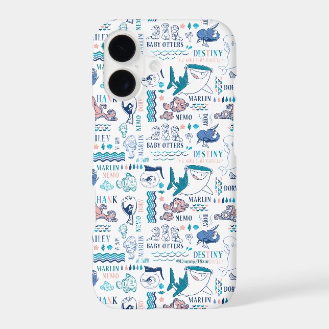 Finding Dory Pastel Pattern Iphone Case (Back)