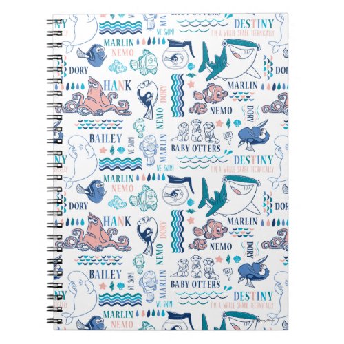 Finding Dory Pastel Pattern Notebook