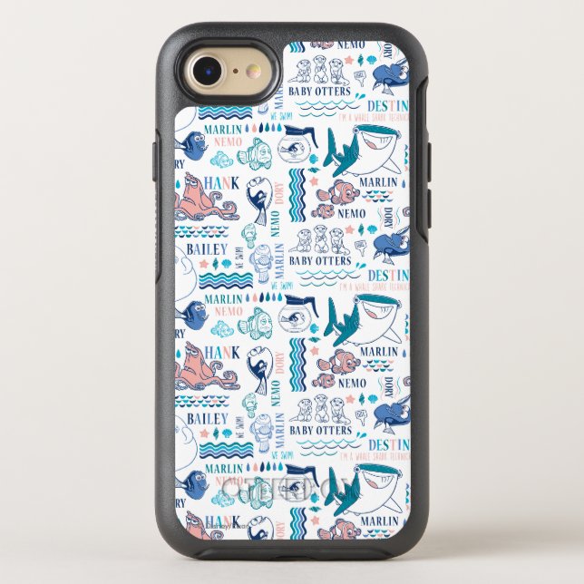 Finding Dory Pastel Pattern Otterbox iPhone Case (Back)