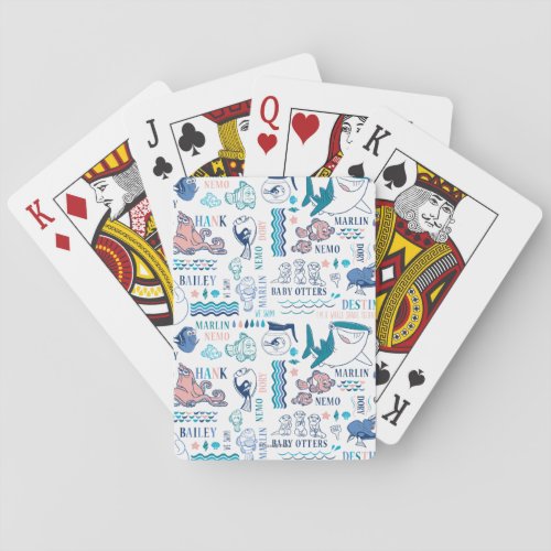 Finding Dory Pastel Pattern Playing Cards