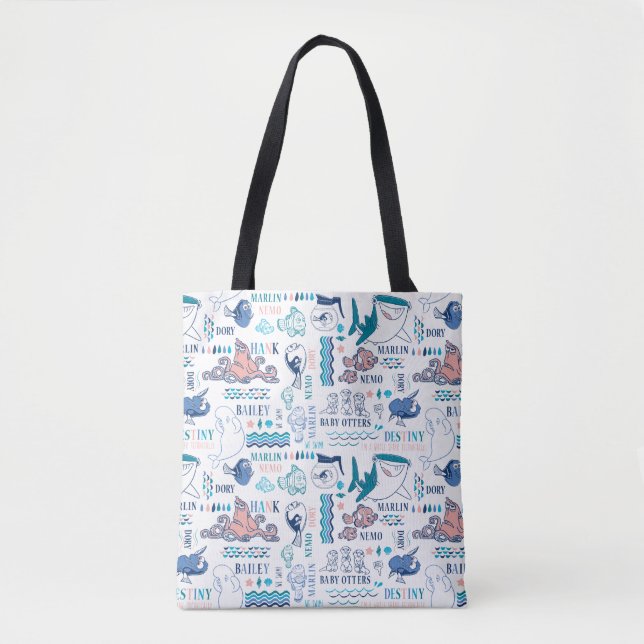 Finding Dory Pastel Pattern Tote Bag (Front)