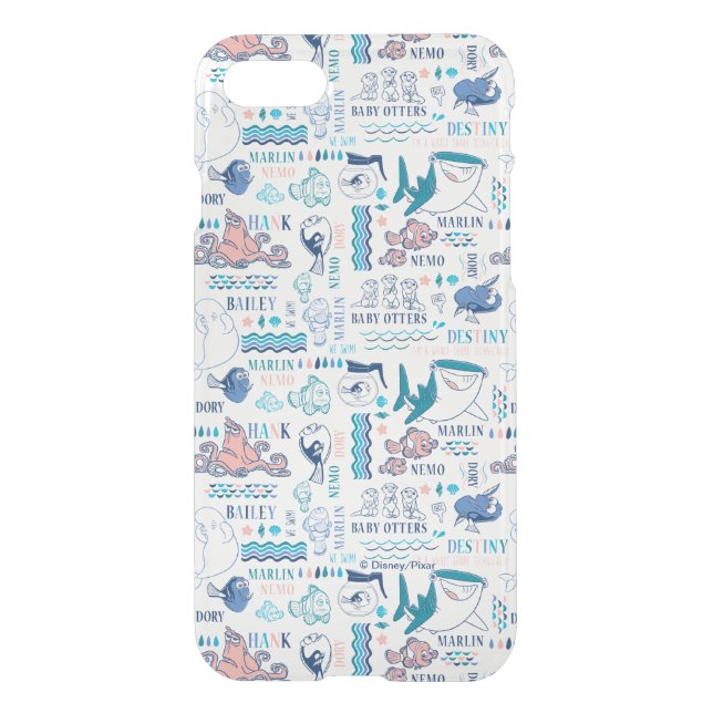 Finding Dory Pastel Pattern Uncommon iPhone Case (Back)