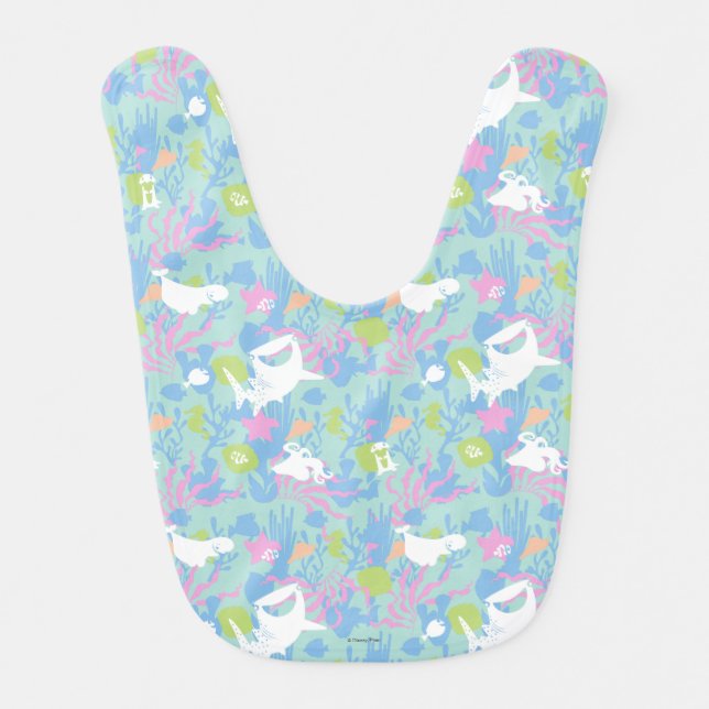 Finding Dory Pastel Sea Pattern Bib (Front)