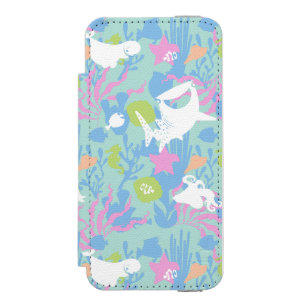 Finding Dory Pastel Sea Pattern Wallet Case For iPhone SE/5/5s