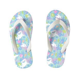 Finding Dory Pastel Sea Pattern Kid's Flip Flops
