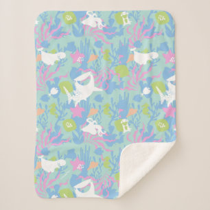 Finding Dory Pastel Sea Pattern Sherpa Blanket